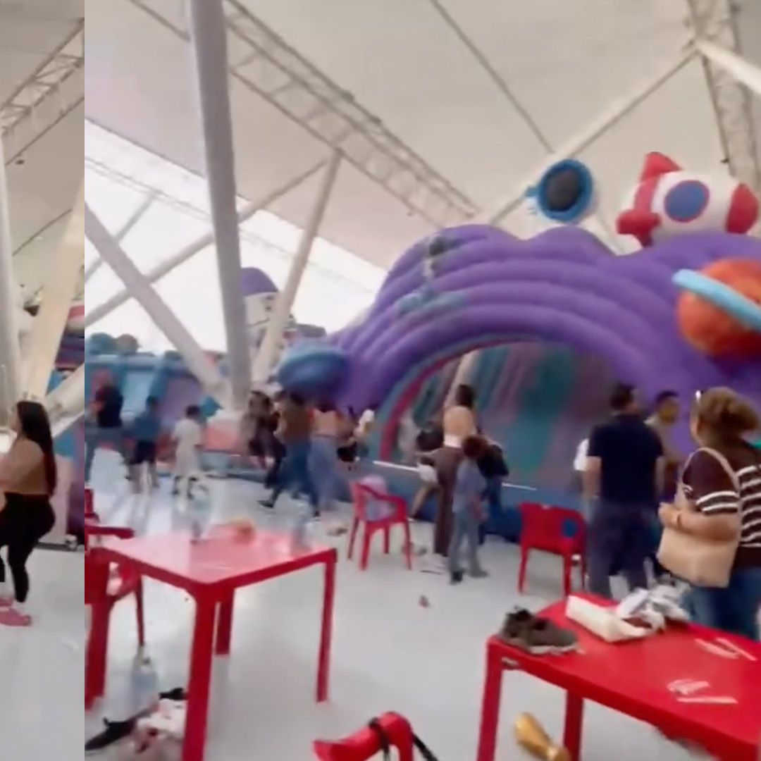Fuertes Vientos Levantan Brincolín con Niños en Torreón